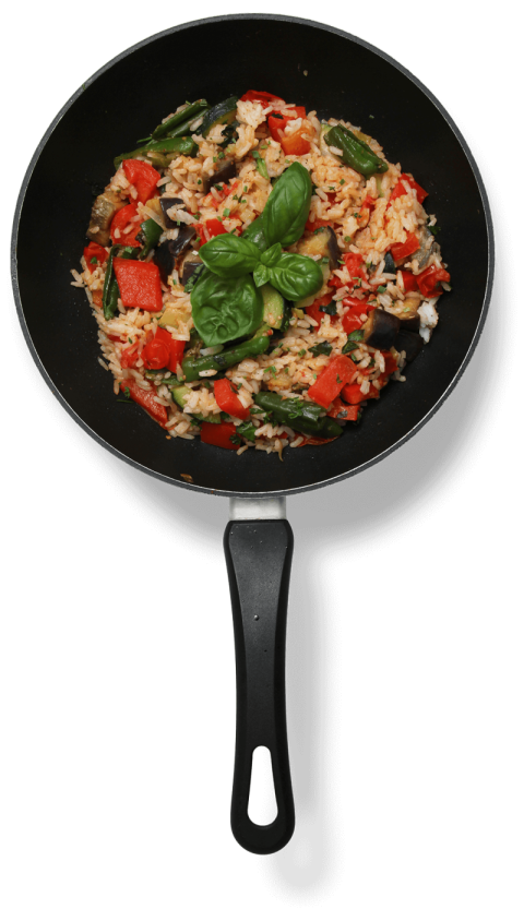 Beautiful Decorate Pan Of Risotto,Non Stick Fry Pan With Risotto,HD Pan of Risoto Photo Free Download PNG Image,Transparent Background