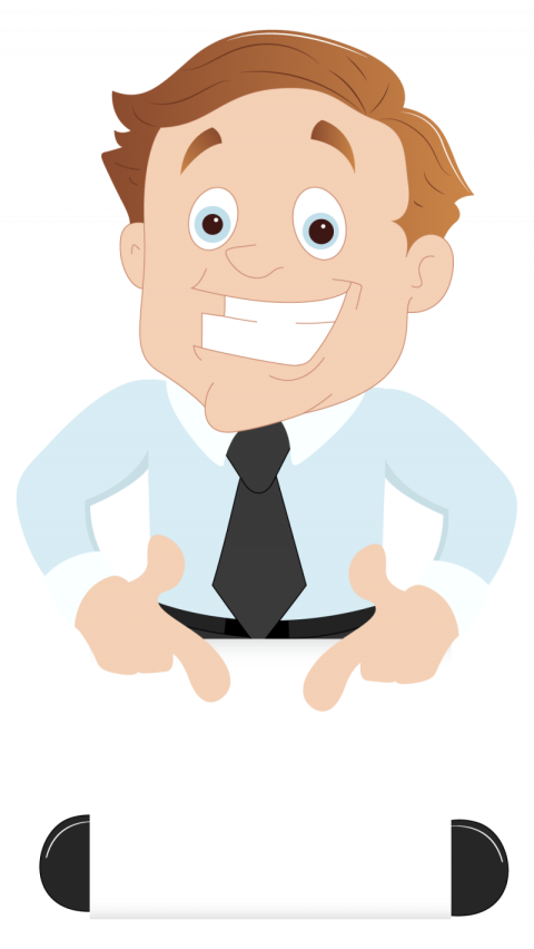 Cartoon Business Character , Pointing Business Man , Transparent Vector Business Cartoon Character Image