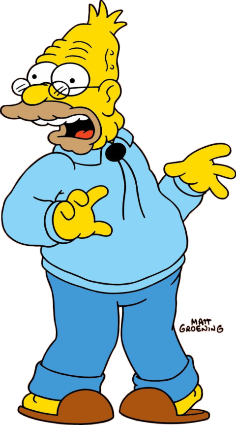 Simpsons Grandpa PNG Image Free Download