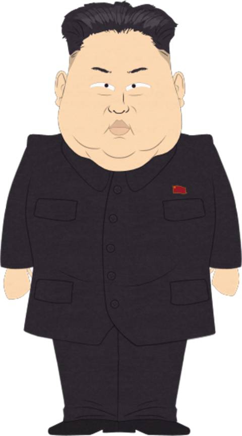 Kim Jong Un PNG Cartoon Characater Sticker