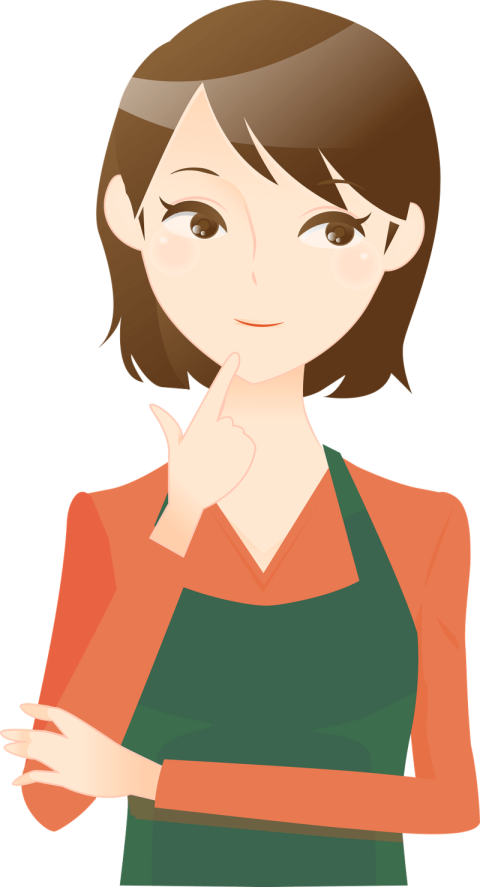 Cooking Thinking Woman PNG Character image