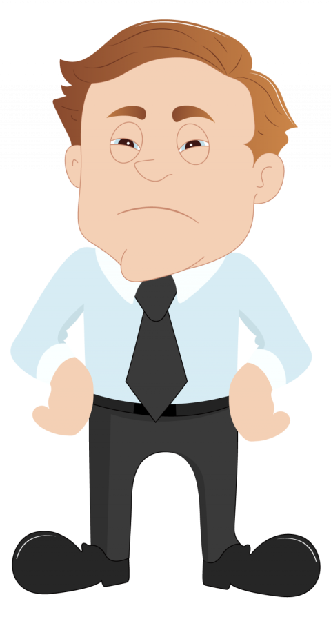 Angry Salesman Character Vector, Transparent Background PNG Free Download