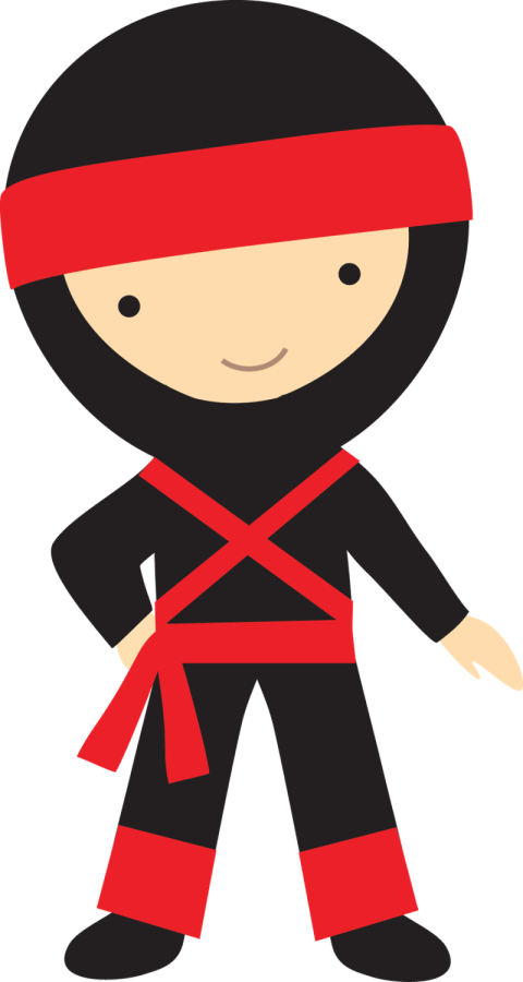 Little Female Ninja PNG Sticker