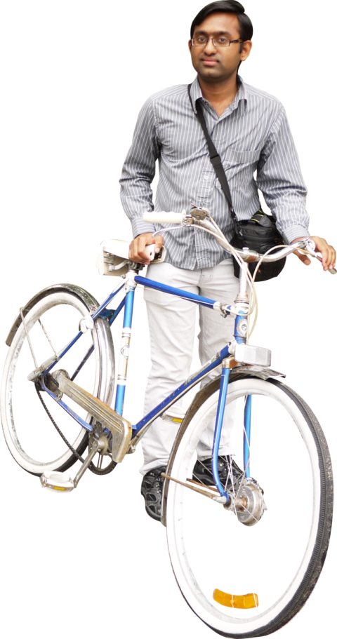 Download Free Cycling PNG Man On White Background