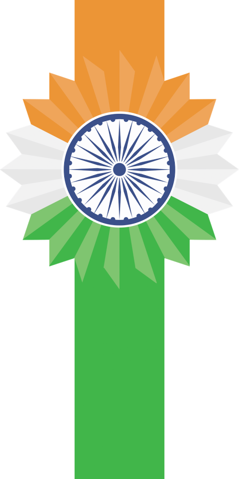 India Flag Ribbon PNG Image Free Logo