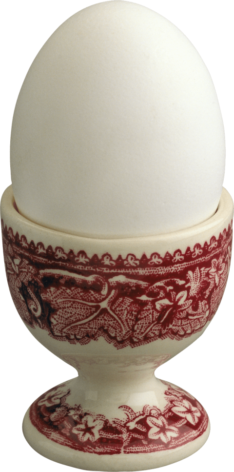 White Egg in Beautiful Red Design Decorative Egg Cup,Chicken Egg,HD Photo Free Download PNG Image,Transparent Background