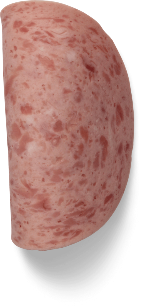 Ham Sausage Slice Half Fold, In Light Pink Color,Boneless chicken,HD Photo Free Download PNG Image,Transparent Background