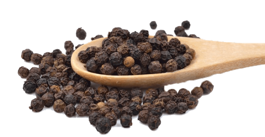 Black Pepper with spoon PNG Image Free Download