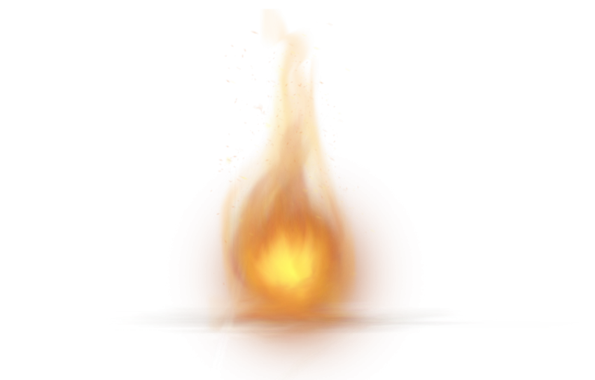 Small ball of Fire flash with smoke effect transparent background png free download