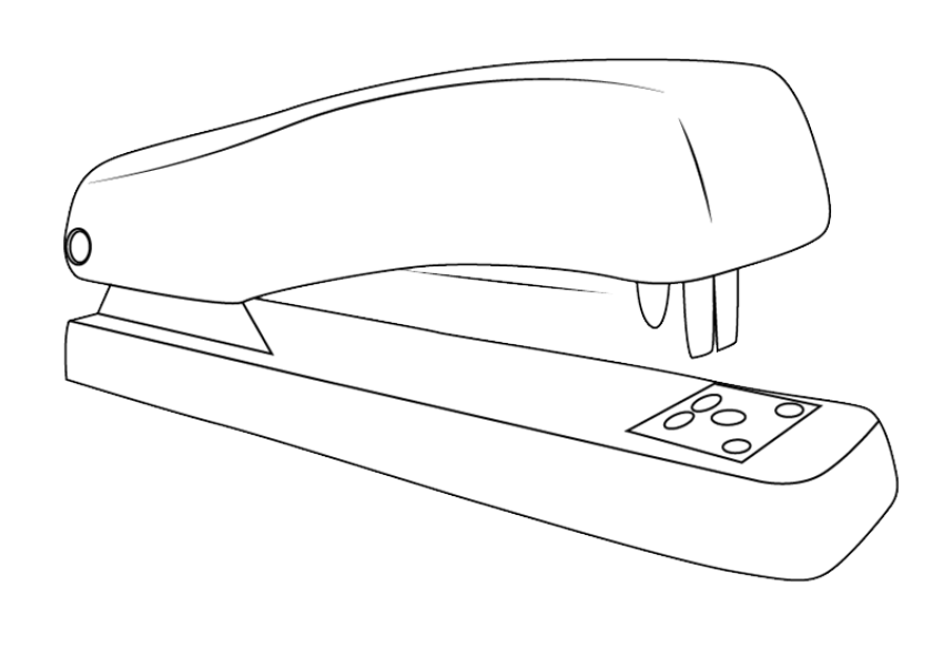 Stapler PNG White Art Sticker Free Download