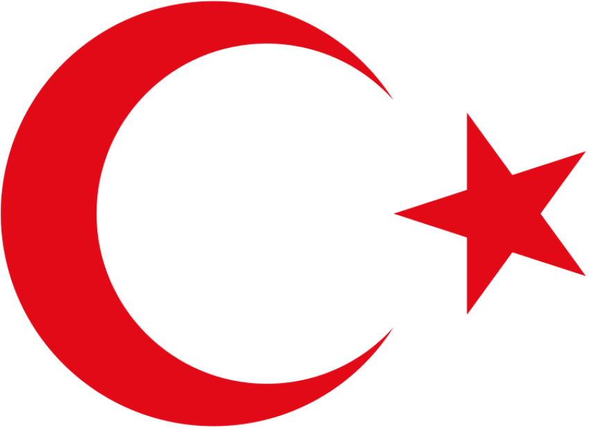 Red Star & Moon , Turkey Flag PNG Symbol