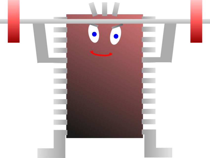 Processor PNG Exrcise cartoon Character Free Download