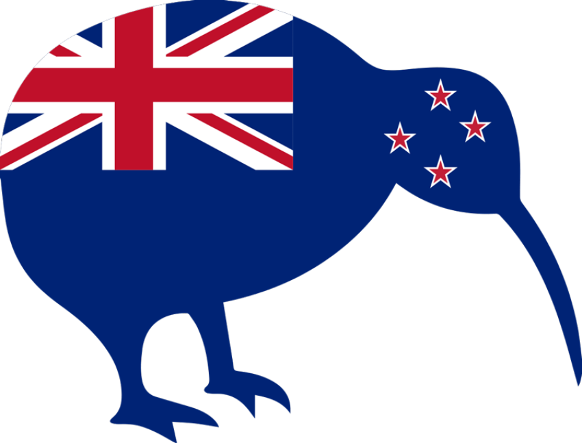 New Zealand Flag PNG National Birds Shap Image