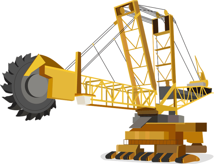 Excavator PNG Stock Sticker Free Download