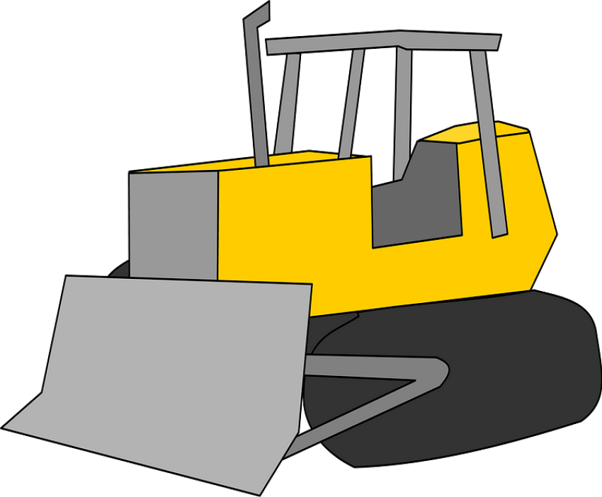 Cartoon Toy Bulldozer PNG Sticker Free Download