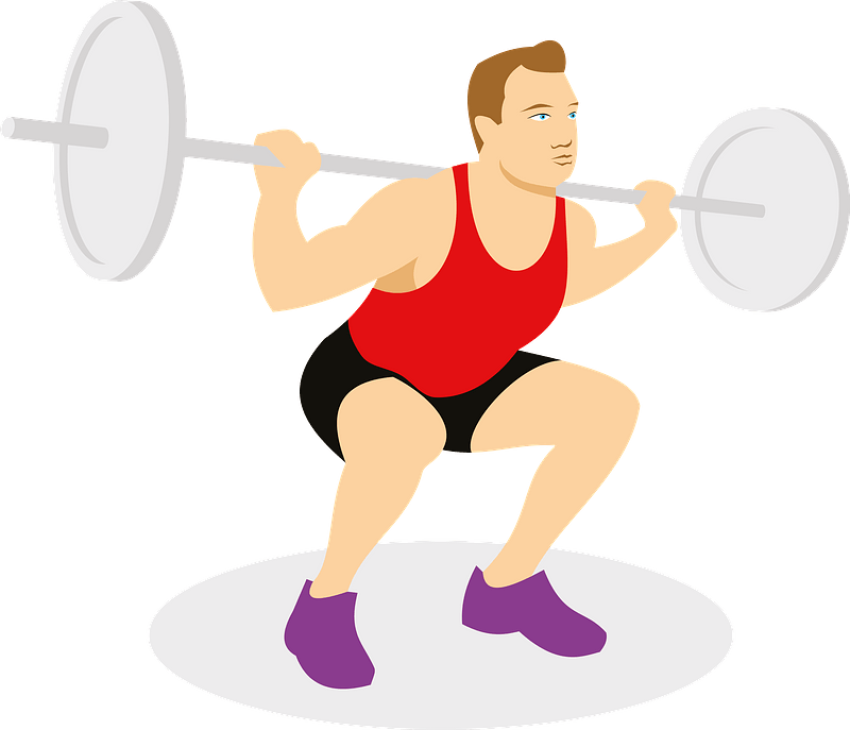 Cool Powerlifting PNG cartoon