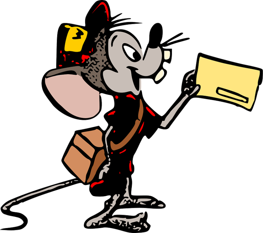 Mini Mouse Postman PNG Character Image