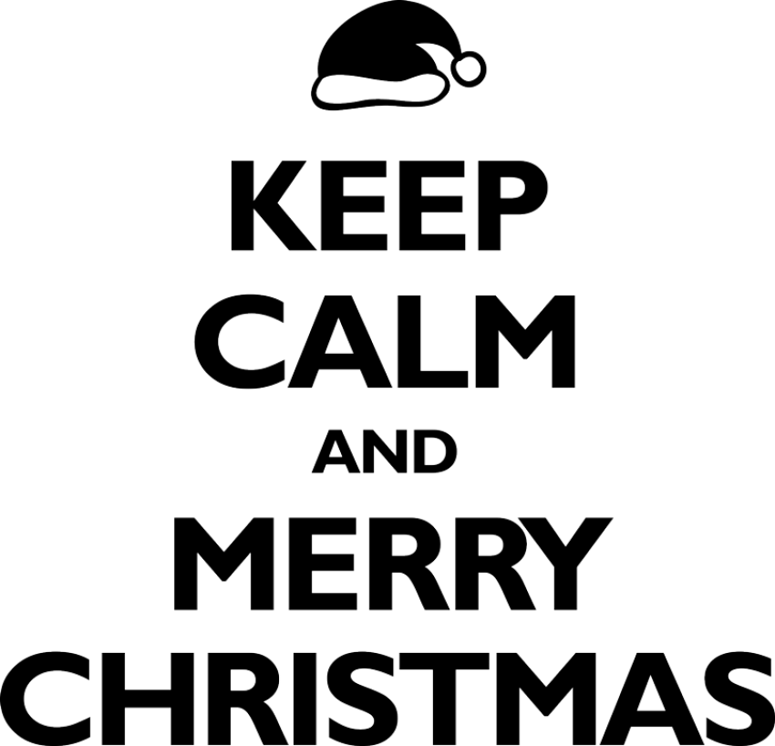 Keep Calm & Merry Christmas PNG Transparent image