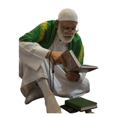 Old Man Reading Holy quran Book PNG Photo Free Stock Image