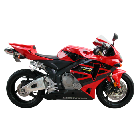 Red Heavy MotorBike Tuning Sidelook PNG Image