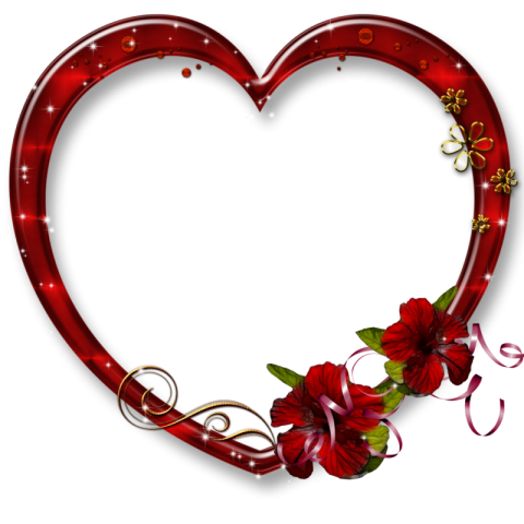 HD Red Heart, Heart Birthday Frame Free Transparent
