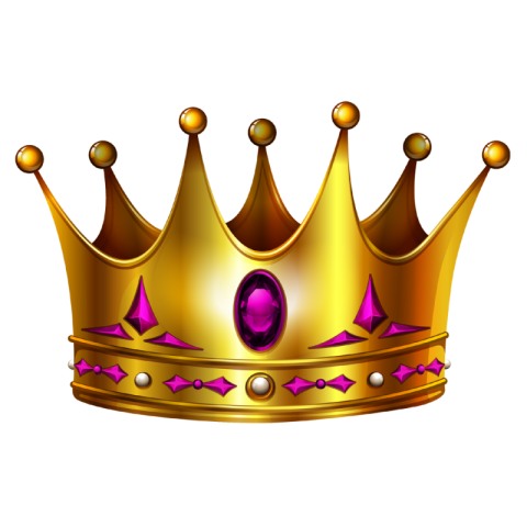 HD Royal Gold Crown PNG Photo with Transparent