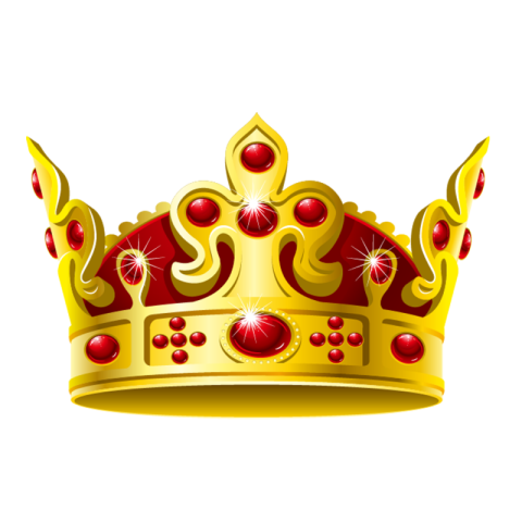 Illustration King Glod & Red Crwon Royalty Free Transparent