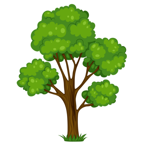 Cartoon Tree PNG Vector Art Free Download