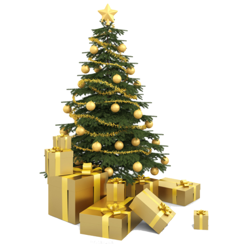 HD cdr Christmas Gift Tree Decoration Hall Free Download