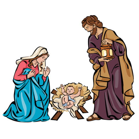 Illustration Jesus Family PNG Image Free Download
