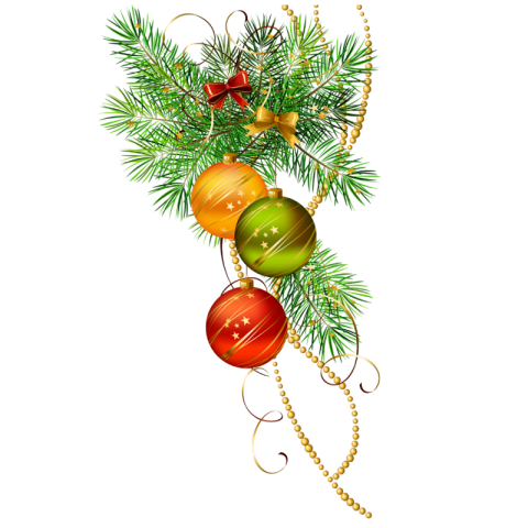 Merry Christmas Decoration Items PNG Stock Download
