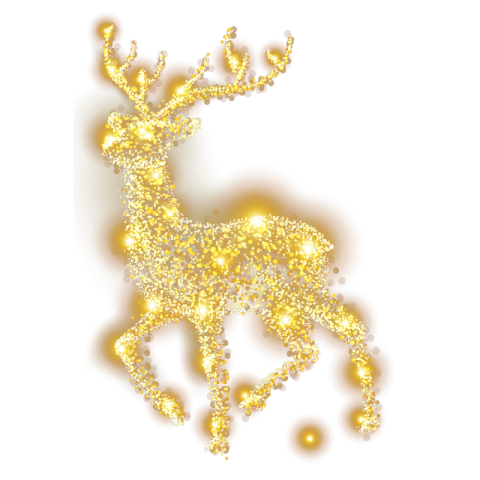 HD Heer Golden Shine Light PNG Image Christmas Celebration PNG Download Free
