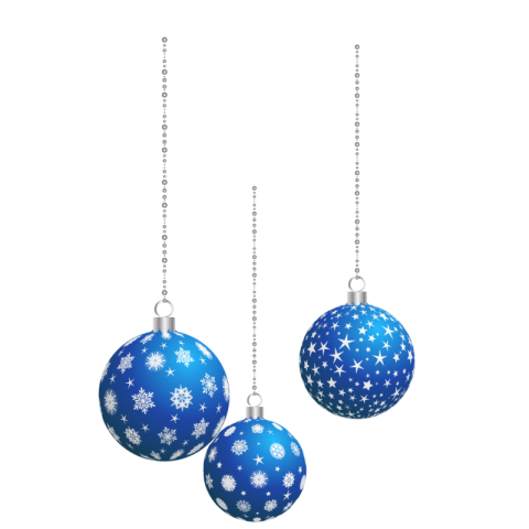Transparent Background christmas Blue Ball PNG Image