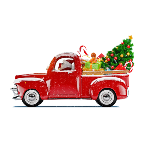 Merry Christmas Truck Sublimation Design PNG Image Free Download
