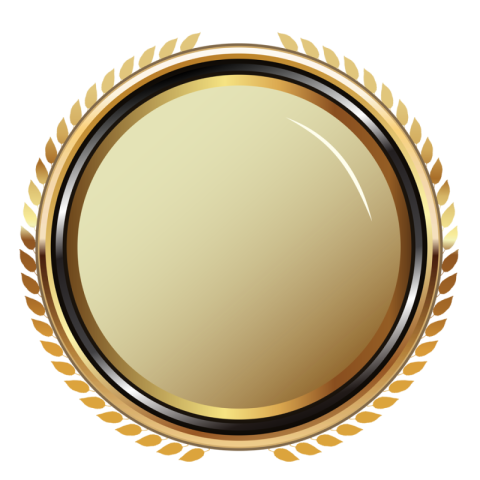 Black & Golden circle Illustration Shield PNG Image