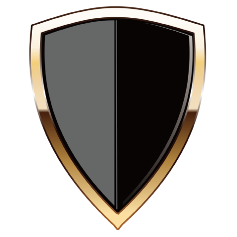 Royal Black Shield PNG Logo With Transaprent Free Vector Clipart Logo Image