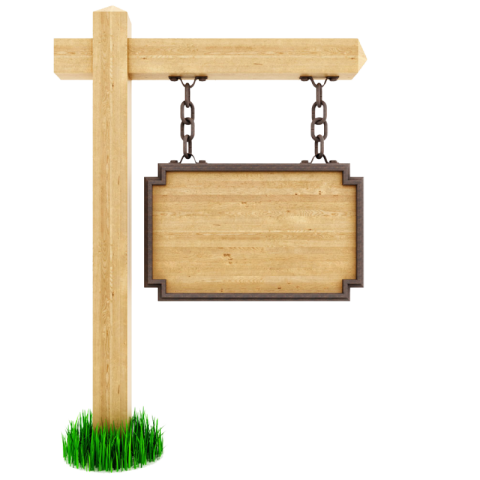 Hanging Wood Texture Inforamtion Board Design PNG Transparent