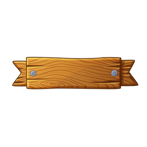 Isolate Empty Wooden Banner Plank Art Free PNG  Transparent