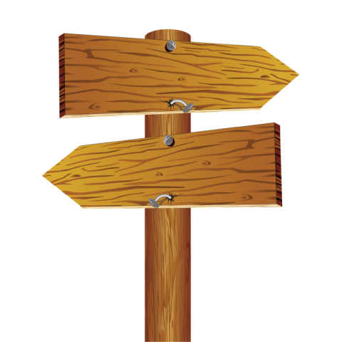 PSD Wooden Direction Board PNG Photo Transparent