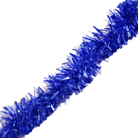 3 Metre Blue Gold And Silver Tinsel PNG Image Free Transparent Background