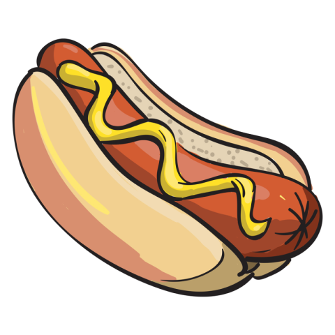 Hot dog illustration vector PNG Free Download