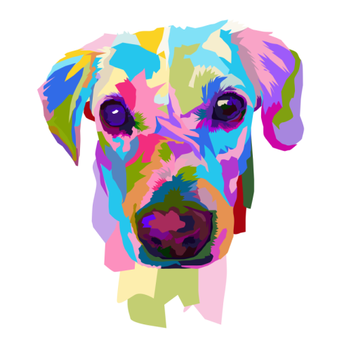 Full color dog drawn in Free PNG Download
