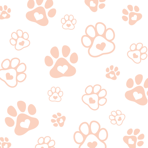 Cat footprint cute heart pattern Free PNG Download