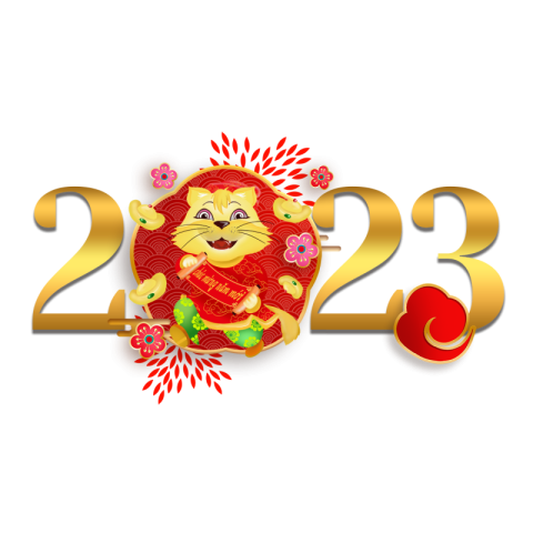 Vietnamese new year 2023 PNG cat Free Download