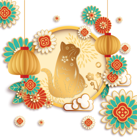 Vietnamese new year 2023 cat PNG Free Download