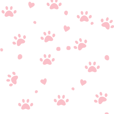 Cat pink cute footprint pattern PNG Free Download