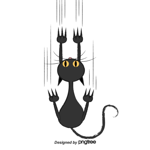 Halloween black cat claws PNG Free