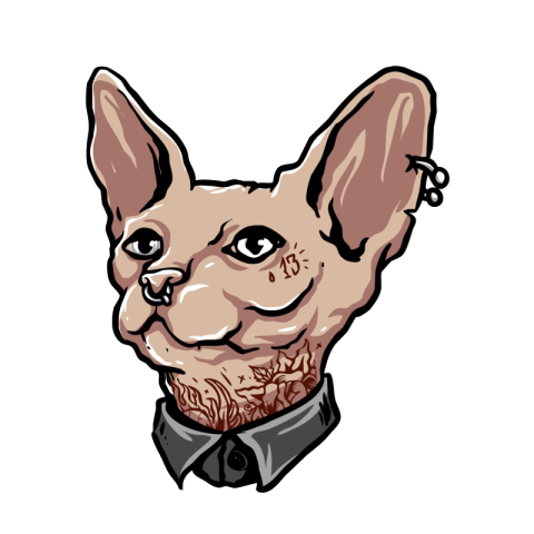 Vector cat gangster PNG Free Download