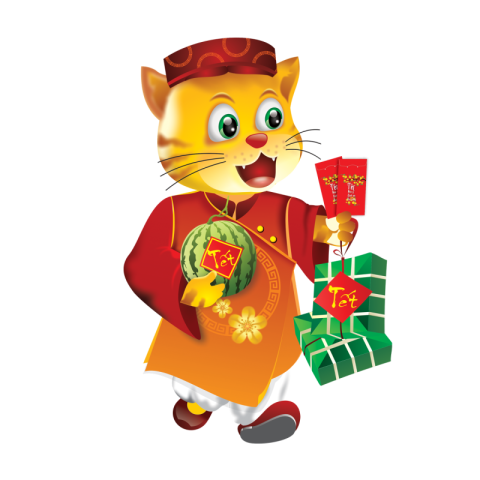 Vietnamese new year cat Free Download PNG