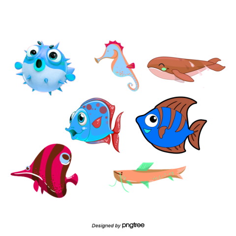 Benthic fauna vector material cute PNG Free Download